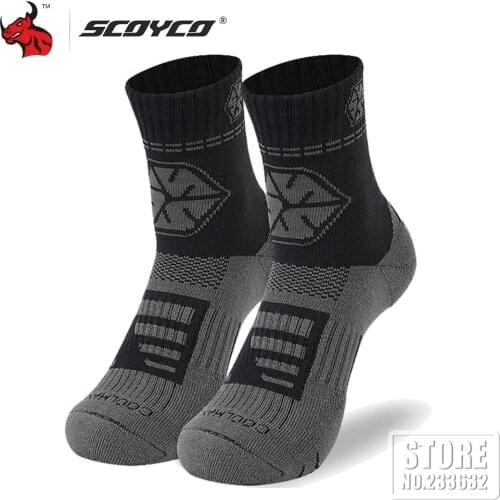 Motorcycle Socks Winter Cycling Medium Tube Socks Cycling Ankle Protection Elastic Outdoor Thicken Shockproof Motorcycle Socks