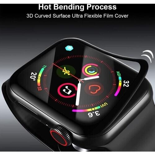 Soft Cover Film For Apple Watch SE Series 6 Screen Protector 44mm 40mm 3D Full Coverage Anti-Scratch Protector For Applewatch 5