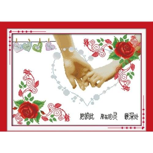 Accompany forever cross stitch kit people 18ct 14ct 11ct count print canvas stitches embroidery DIY handmade needlework