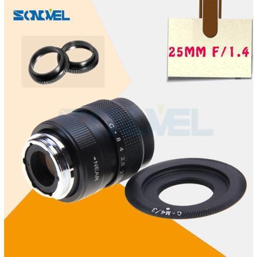 25mm F1.4 CCTV TV Movie lens+C Mount for Olympus Micro 4/3 m4/3 EP1 EP2 EP3 EP5 EPL1 EPL2 EPL3 EPL5 EPM1 OM-D EM5 EM10 C-M4/3