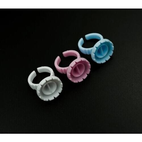 Disposable 100pcs Microblading Pigment Round Glue Rings Cups Eyelash Extension Glue Tattoo Ink Holder Grafting Lashes Tool