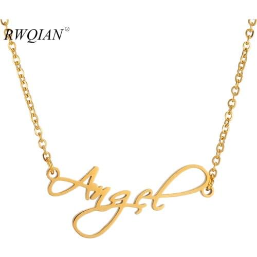 Stainless Steel Pendant Personalized Necklace Custom Name Necklaces Customize Nameplate Necklace for Women Jewelry Gift