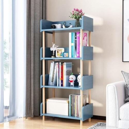 Simple Floor-to-ceiling Bookshelf Simple Living Room Multi-layer Shelf Space-saving Children Storage Rack Student Small Bookcase
