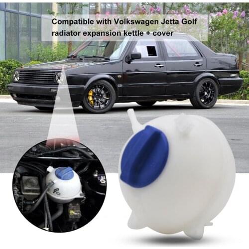 Expansion Tank Large Antirust ABS Radiator Coolant Tanks With Top Antiseptic Water Box 1H0121407A 9613669 for VW Caddy 1996-2003