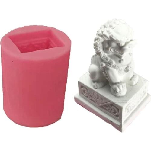 Handmade Fragrance Lion Silicone Mould, 3D DIY Crafts Candle Mold for Art Fragrance Candle Making
