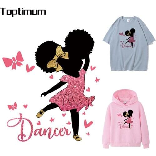 DIY iron-on transfers for clothing patches girls patches pink style washable heat transfer appliques iron on t-shirt dresses