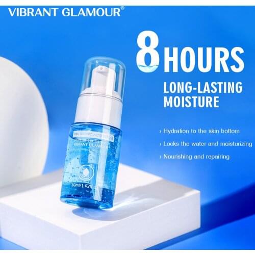VIBRANT GLAMOUR Hyaluronic Acid Face Serum Shrink Pores Oil Control Moisturizing Anti-Aging Anti-Wrinkle Remove Fine Lines Serum