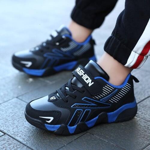 Waterproof Kids Sport Shoes Boy Light Leather Sneaker Autumn Winter Gym Trainers Children Casual Walking Jogging Hombre Footwear
