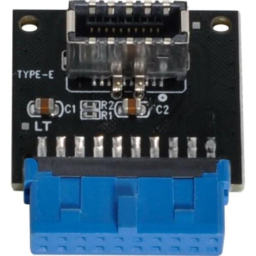 Xiwai USB 3.1 Front Panel Socket Type-E to USB 3.0 20Pin Header Male Extension Adapter for Motherboard