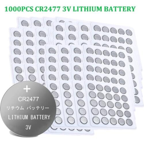 1000pcs Brand New CR2477 DL2477 ECR2477 LM2477 KCR2477 CR 2477 3V lithium batteries Button Coin Cell battery Lithium Wholesale