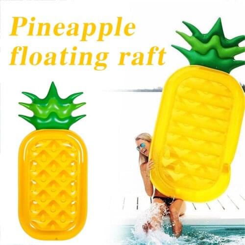 180x90x20cm Inflatable Pineapple Air Mattresses Water Row Floating Cushion Bed Lifebuo y Swimming Ring