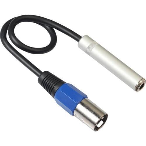 0.3m XLR 3Pin Male to 6.35mm Female Stereo Jack Audio Cable Adapter Wire for Stereo Guitar Mixer Amplifiers Speaker Cables
