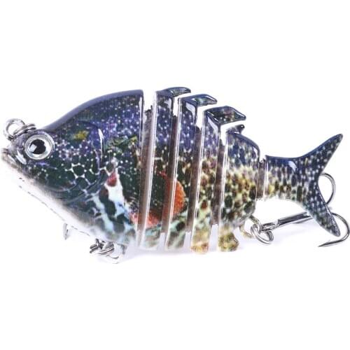 1PCS Fishing Gear Bionic Multi-section Swim Hard Bait63mm Artificial Bait Wobbler Hard Bait Minnow Crankbait Jig Fishing tackle