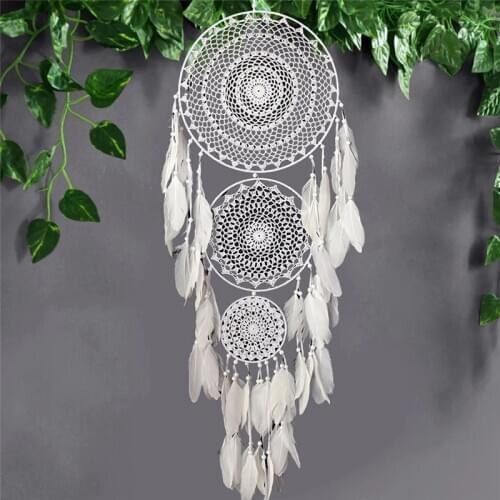 Large Metal Ring Circle Decorative Living Room Bedroom Wall Hanging Dreamcatcher DIY Home Decor Feather Dream Catchers