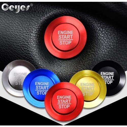Ceyes Car Styling For Jeep Renegade Compass Wrangler Auto Engine Ignition Start Stop Button Ring Covers Case Sticker Accessories