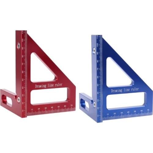 Woodworking Square Protractor Aluminum Alloy Miter Triangle Ruler Measuring Tool