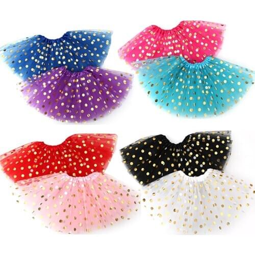 Kids Baby Girls Dot Glitter Dance Tutu Skirt Sequined Layers Tulle Toddler Pettiskirt Children Birthday Party Chiffon Clothing