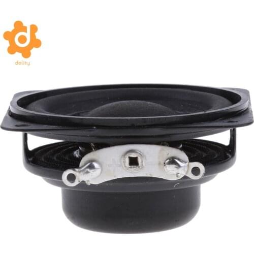 Dolity 40mm 4Ohm 3W Full range Audio Speaker Square Loudspeaker 16 Coil Rubber Edge