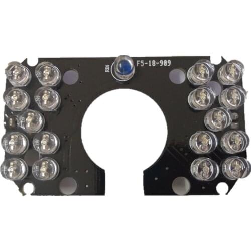 IR LED Board 18pcs 5mm 850nm Wavelength Infrared 120 degree flat head LED For Car Camera Recorder LED Night Lights