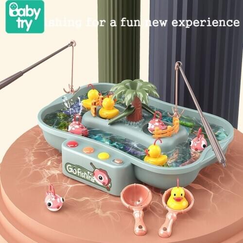 Classic Fishing Bath Toys for Children Boy Girl Birthday Xmas Gift for Educational Montessori Toys with Ducks Water Board Game