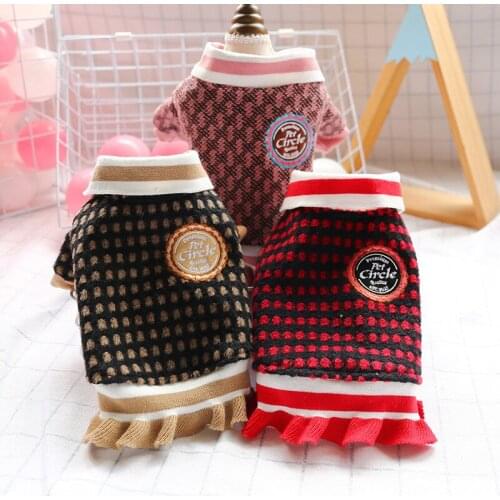 Plaid Dog Dress Cat Pet Clothes for Dogs Skirt Classic Puppy Pet Dog Clothes Chihuahua Yorkshire Clothing for Dogs Costume Dress
