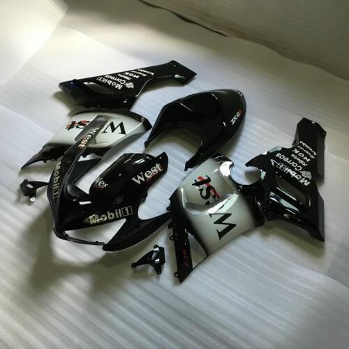 WEST White black Fairing kit for KAWASAKI Ninja ZX6R 05 06 ZX6R 636 2005 2006 zx 6r Motorcycle Fairings set +7 gifts AB25