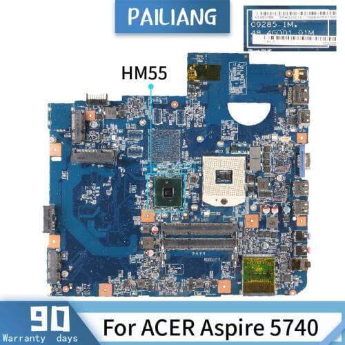 PAILIANG Laptop motherboard For ACER Aspire 5740 09285-1M Core HM55