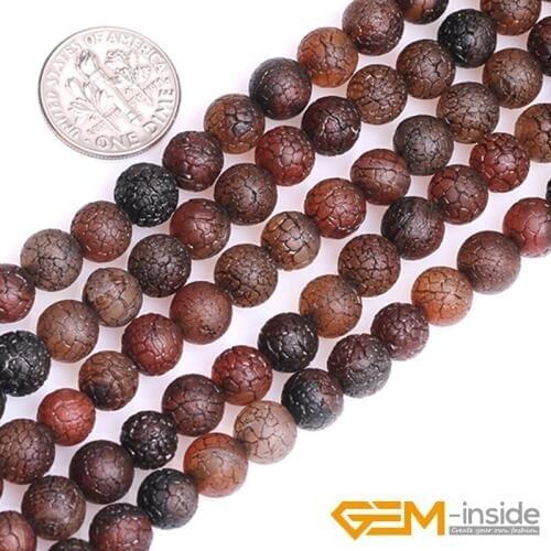 6mm To 18mm Frosted Round Dream Lace Agat Beads Strand 15" DIY Loose Beads For Jewelry Making Beads Wholesale