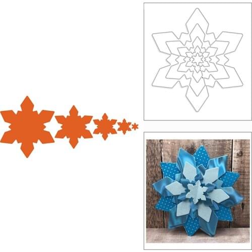 2021 New Nesting Snowflake Frame Metal Cutting Dies for DIY Scrapbooking Decor and Card Making Paper Craft Embossing No Stamps