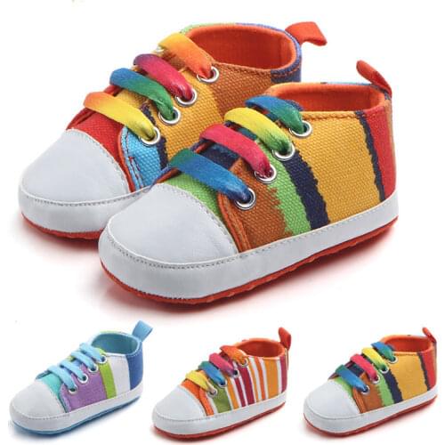 Baby First Walkers Shoes Boys Girls Infant Toddler Soft Sole Anti-slip Shoes Newborn Casual Canvas Crib Sports Sneakers Shoes