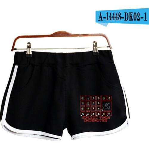 2019 Simple Monster story Women Casual Shorts Patchwork Body Fitness Workout Summer Shorts Female Elastic Skinny Slim Short Hot