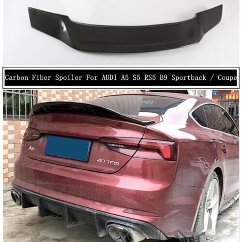 Carbon Fiber Spoiler For AUDI A5 S5 RS5 B9 2017 2018 2019 2020 2021 Wing Lip Spoilers High Quality R Car Accessories