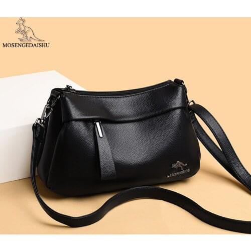 High Quality Leather Ladies Messenger Bags Casual Designer Women Mobile Phone Bag Solid Color Womens Shoulder Bags Wallet Sac
