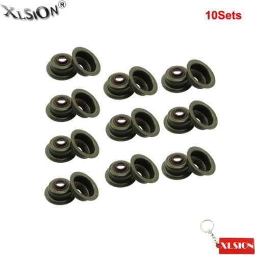 XLSION Aftermarket 10 Pairs Valve Stem Seals For Honda GX120 GX160 GX200 Replace # 12209-ZH8-003