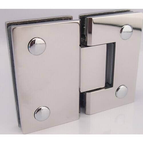 Stainless steel bathroom shower room glass hinge clip folder glass hinge light 180 degrees