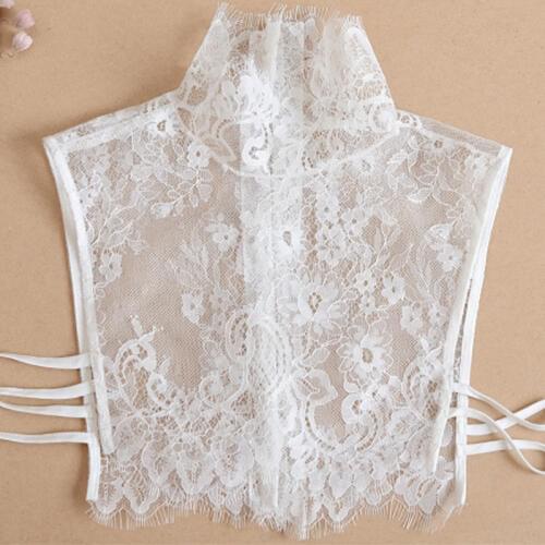 Blouse Ladies Tops Pullover Jumper spring autumn inside Splice Inside Perspective lace fake collar ladies high collar vest shirt