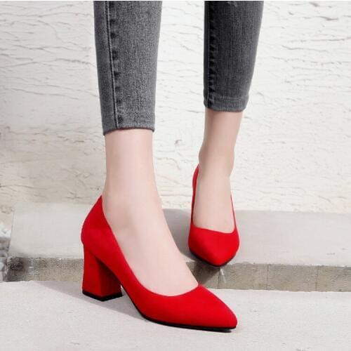 Big Size 11 12 ladies high heels women shoes woman pumps High-heeled single shoes with pointed head and shallow mouth