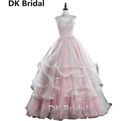 2019 Elegant Beaded Bodice Open Back Ball Gown Long Evening Dress Party Elegant Vestido De Festa Prom Gowns Formal Party Gowns