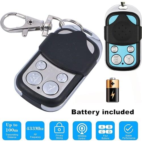 433MHz Remote Control 4 Channel Wireless Duplicator Clone Learning Code Gate Garage Electric Door Opener Key Switch RF Universal
