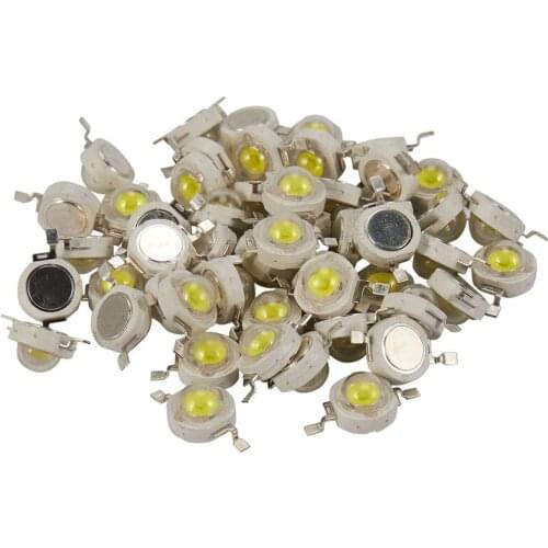 50Pcs 1W Diode High Power Cool White Led Beads 1 Watt Lamp Chip 3V-3.4V