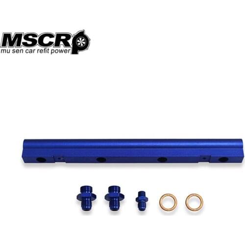 Aluminum High Flow Injector Fuel Rail kit for 99-04 VW Golf MK4,02-04 Audi A4 1.8L 20V blue-YX00145