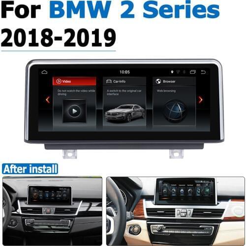 Android 8.0 up Car GPS Navi Screen For BMW 2 Series 2018~2019 Multimedia Recorder BT WIFI Google 2+32G RAM IPS Screen