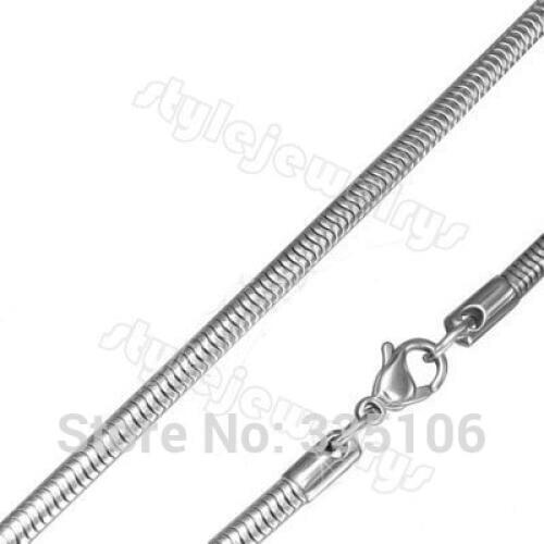 Free shipping! 1.5mm Snake Necklaces Chain Silver Stainless Steel Jewelry Fashion Women & Men Necklace Lobster Clasp SCH0007