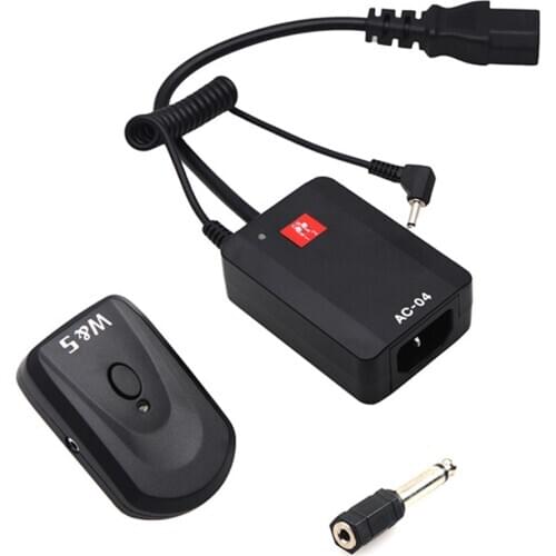 Wireless Trigger System with Transmitter Receiver 4 Channels with 3.5mm to 6.35mm Adapter for Photography Studio Flash Light