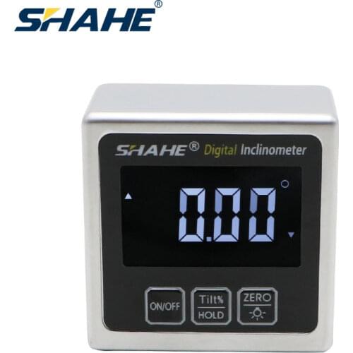 Shahe Digital Angle Finder Gauge Protractor Inclinometer with Magnetic Base and Backlight Precision Metal Digital Protractor