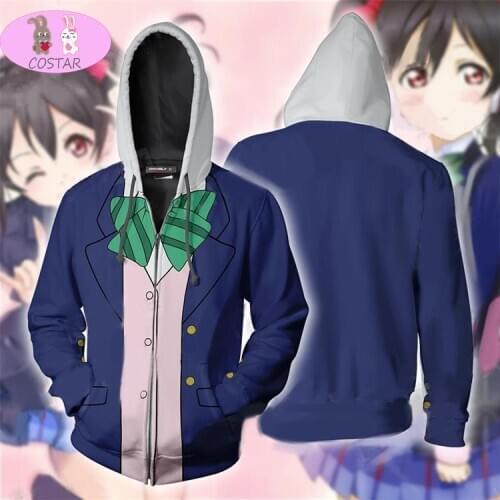 COSTAR Anime Love Live School idol project Cosplay Nozomi Tojo Hoodie Cosplay Mens and Womens Casual Sports Sweater halloween
