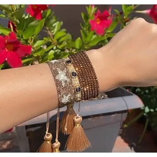 Hot Sale Handmade Bracelet Green Myuki Bracelet for Girls and Women Jewelry Men Gift Copper Micro paved Party Wedding Unisex