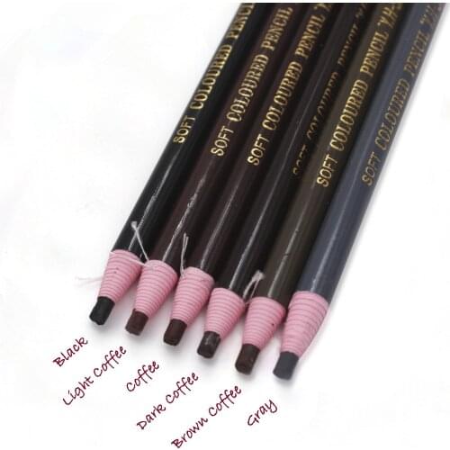 1PCS Waterproof Eyebrow Pencil Free Cutting Natural Long Lasting Paint Black Brown Coffee Microblading Permanent Eyebrow Make Up