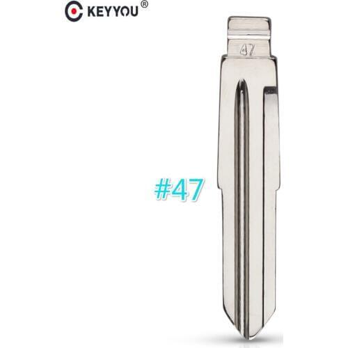 KEYYOU 1PC Metal Blank Uncut Flip KD Remote Key Blade Type #47 for Changan CX20 Original