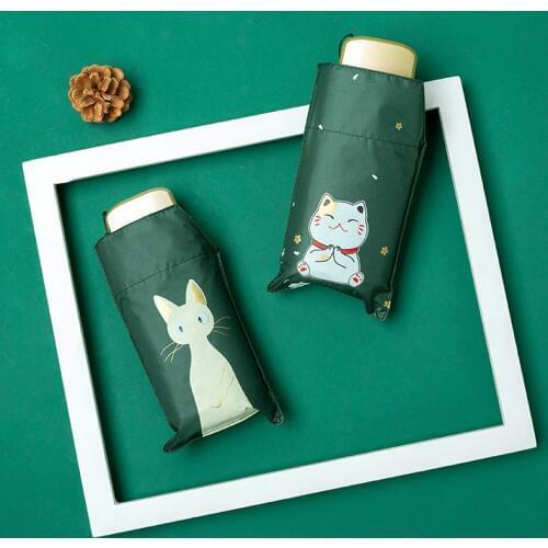 New Small Fashion Folding Umbrella Rain Women Gift Men Mini Pocket Parasol Girls Anti-UV Waterproof Portable Travel UMBRELLAS